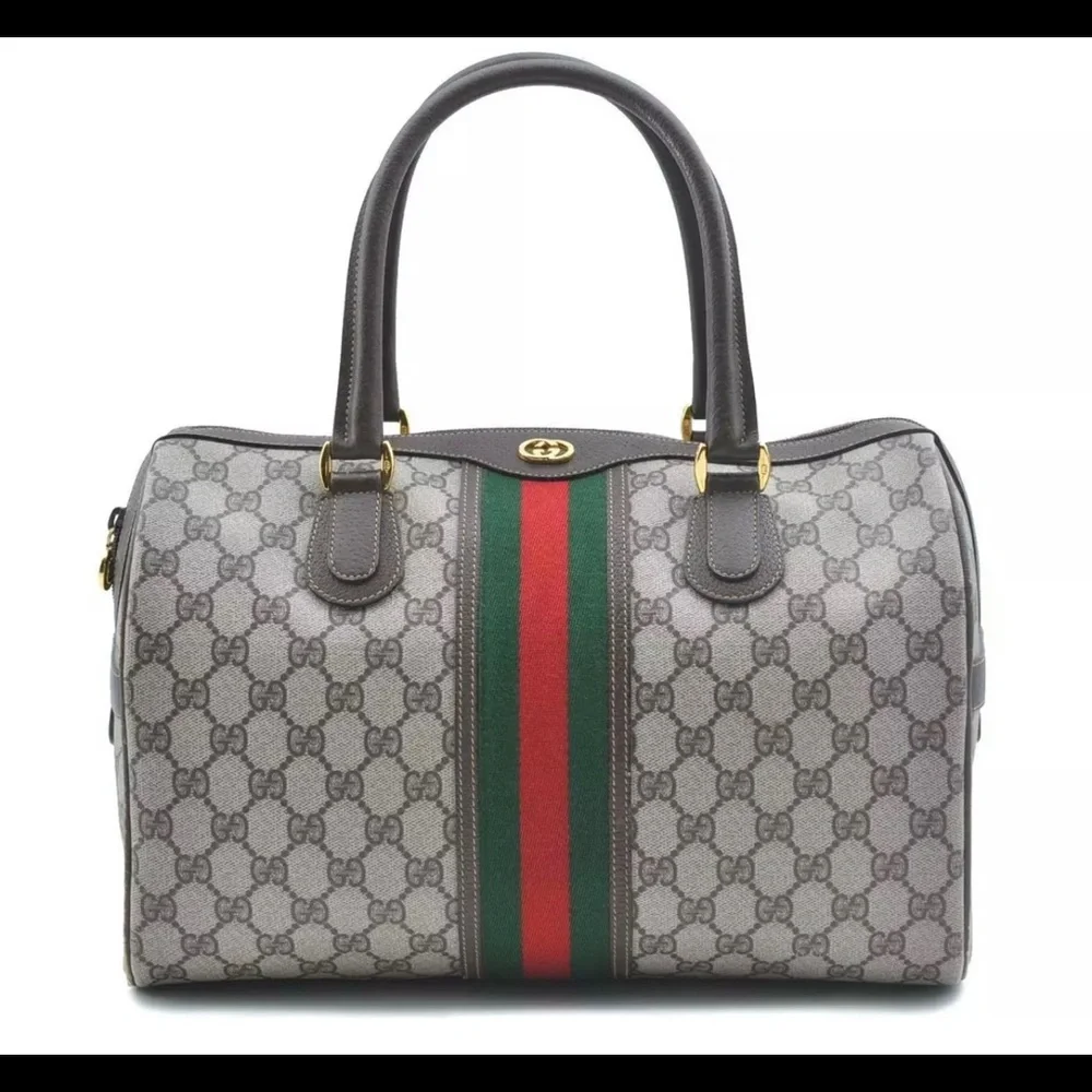 Gucci Cherry Line Web Boston Bag size 30 ( no sling ) - Picture 3 of 16